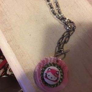 SOLD Tarina Tarantino Pink Head  necklace